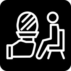 Solid mic Interview vector icon