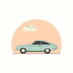 car vintage illustrations