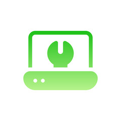 Fototapeta premium assistance flat gradient icon