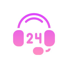 customer flat gradient icon