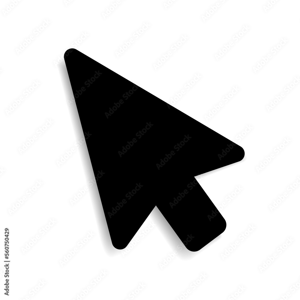 Poster the icon of the computer mouse cursor pointer on a white background. vector illustration.