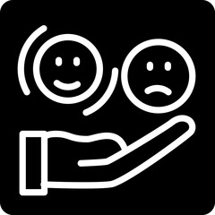 Solid customer satisfaction vector icon