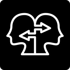 Solid persuasion vector icon