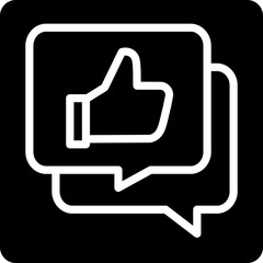 Obraz premium Solid positive respons vector icon