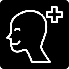 Solid Positive Thinking vector icon