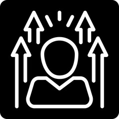 Obraz premium Solid up motivation vector icon