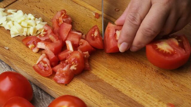 finely chopped cherry tomatoes for sauce