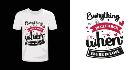 Valentine Day typography t shirt design