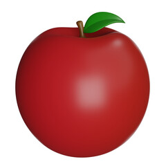 apple 3d rendering illustration