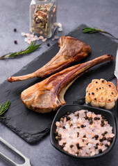 Fresh delicacy Tomahawk lamb chops