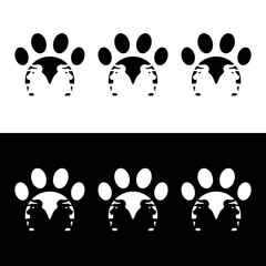 Pet bull animal vector logo design . icon logo .silhouette logo 