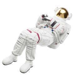astronaut posing like space parson in-universe 3d render with transparent background © dada_design