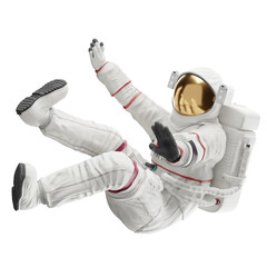 astronaut posing like space parson in-universe 3d render with transparent background