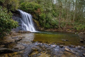 Obraz premium silver run falls and sliding rock