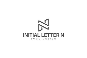 Monogram initial letter N logo design vector