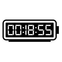 Digital clock number set. Electronic figures. Vector illustration.