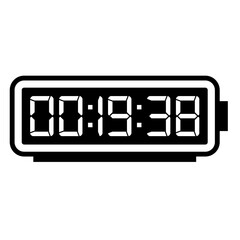 Digital clock number set. Electronic figures. Vector illustration.
