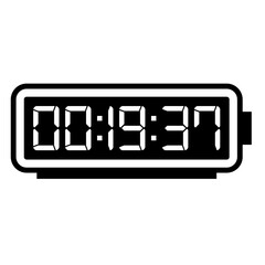Digital clock number set. Electronic figures. Vector illustration.