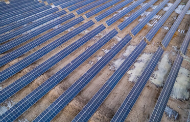 Photovoltaic energy Aerial photo of solar panels