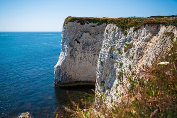Old Harry Rocks are located at Handfast Point, on the Isle of Purbeck in Dorset