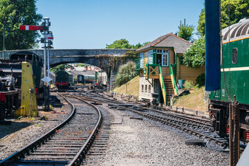 The signal box at Swanage Station