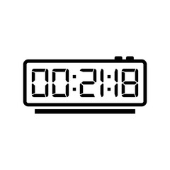 Digital, clock, led icon vector image. Can also be used for home electronics and appliances. Suitable for mobile apps, web apps and print media.