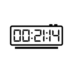 Digital, clock, led icon vector image. Can also be used for home electronics and appliances. Suitable for mobile apps, web apps and print media.