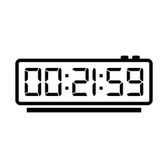 Digital, clock, led icon vector image. Can also be used for home electronics and appliances. Suitable for mobile apps, web apps and print media.