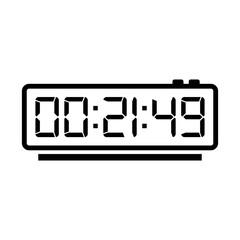 Digital, clock, led icon vector image. Can also be used for home electronics and appliances. Suitable for mobile apps, web apps and print media.