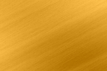 Shiny gold polished metal background texture of brushed stainless steel plate with the reflection of light.