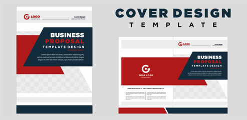 company profile cover template layout design or brochure cover template design