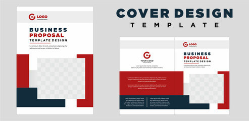 company profile cover template layout design or brochure cover template design