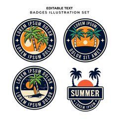 The summer badges logo illustration pack