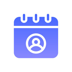 calendar flat gradient icon