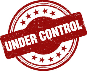 Under Control grunge rubber stamp vector illustration.