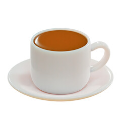 a cup of coffe 3d illustration