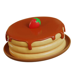 pancake 3d illustration