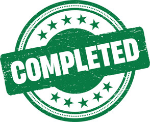 Completed grunge rubber stamp vector illustration.