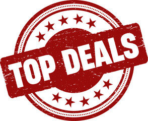 Top Deals grunge rubber stamp vector illustration.