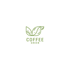 Coffee Green logo desing icon vector 
