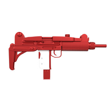uzi gun isolated on transparent background