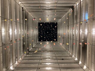 mid autumn festival lanterns hanged inside Cheung Shan Estate, Tsuen Wan, Hong Kong