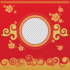 Chinese new year banner template for social media.