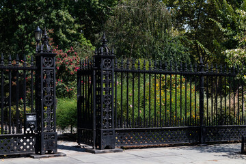 Beautiful Entrance to Stuyvesant Square Park during the Summer in New York City