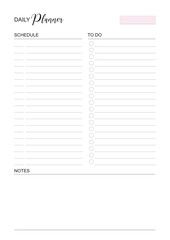 Daily Planner Calendar, KDP Interior, To Do Planner, Vector PDF, Blank Calendar