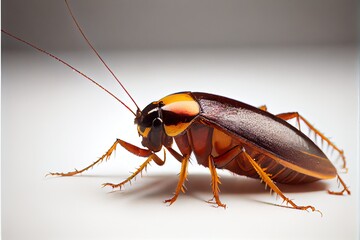A close up of a cockroach