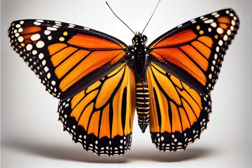 A close up of a monarch butterfly