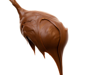 melted chocolate pouring and stirring