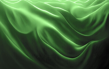 Obraz premium green background texture design, complex curvey shapes with different shades of olive green, spring swirly blossom and elegant concept wallpaper 