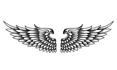 vector angel wings tribal tattoo	